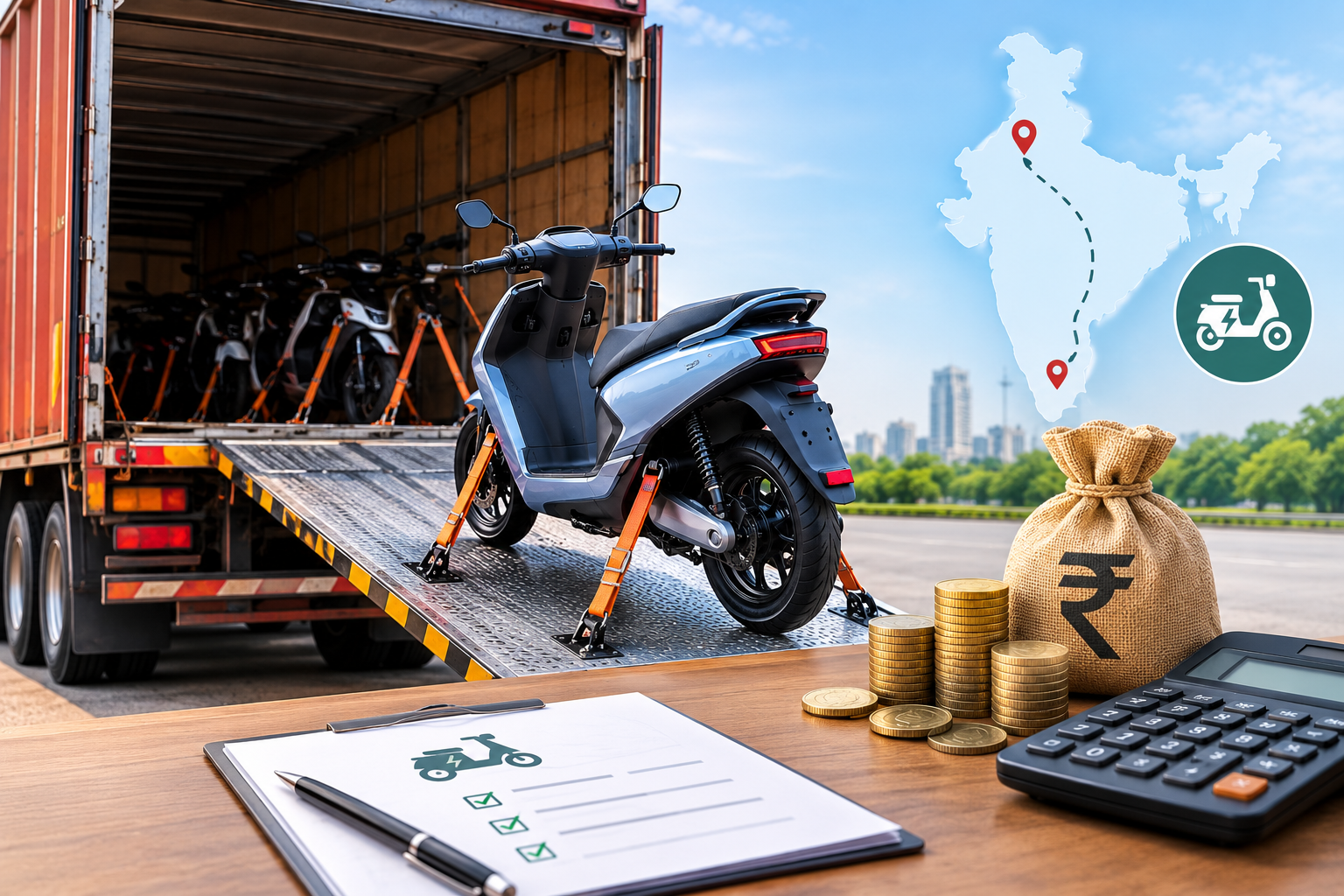 Electric Bike Transport Cost in India